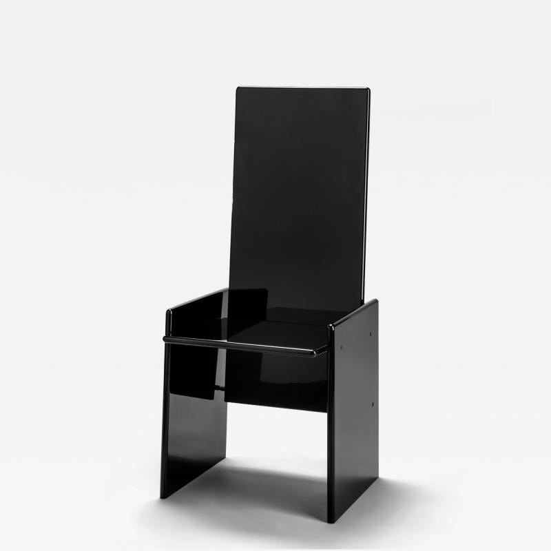 Kazuhide Takahama Kazuhide Takahama Kazuki chair in black lacquered wood for Gavina Simon 1970