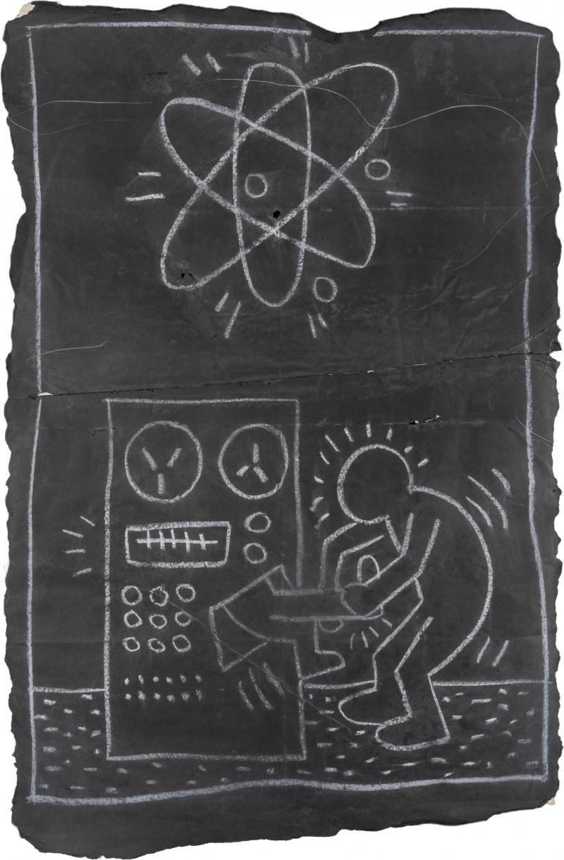 Keith Haring Atomic Computer Man Printed Man