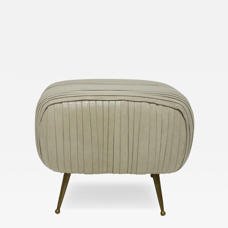 Kelly Wearstler Kelly Wearstler Souffle Ottoman in Rushed Leather