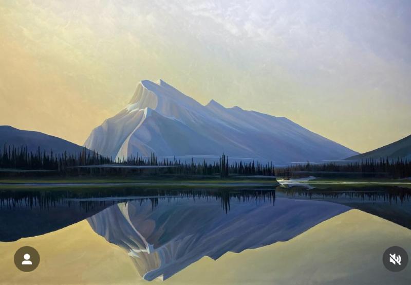 Kenneth Harrison A Beautiful Morning Mt Rundle 