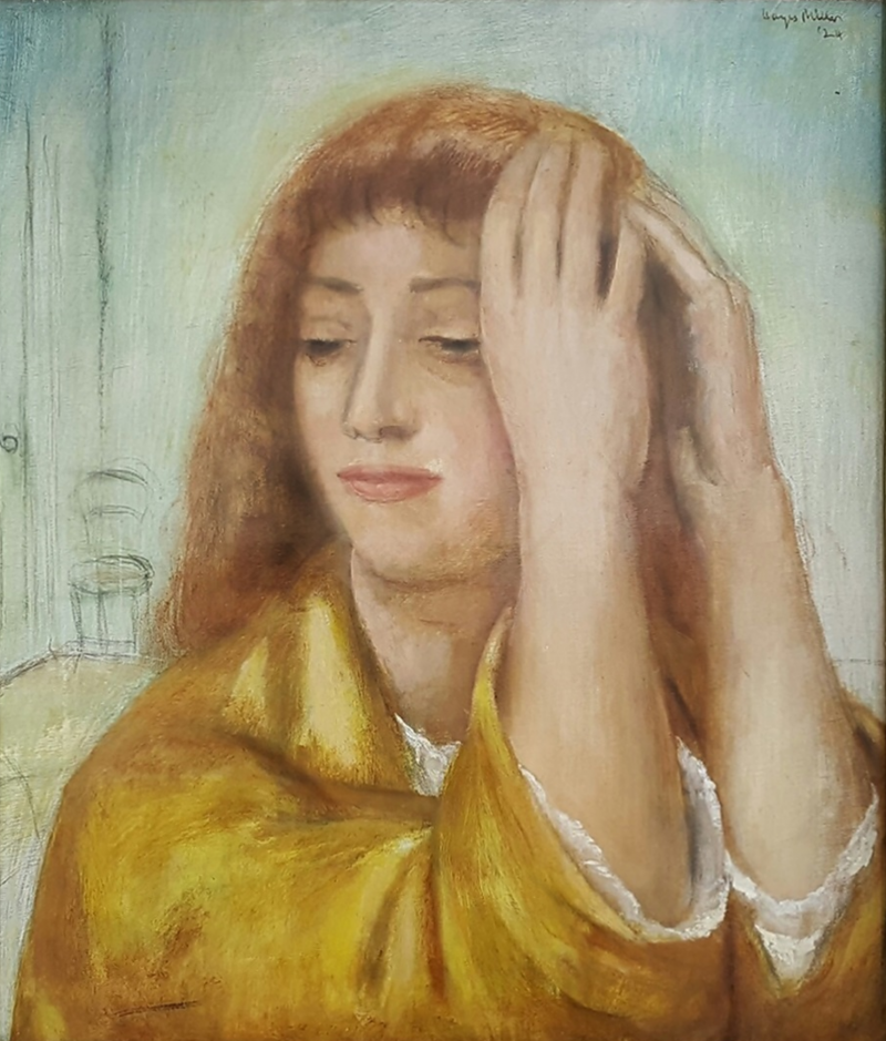 Kenneth Hayes Miller Portrait of a Woman lost in Thought