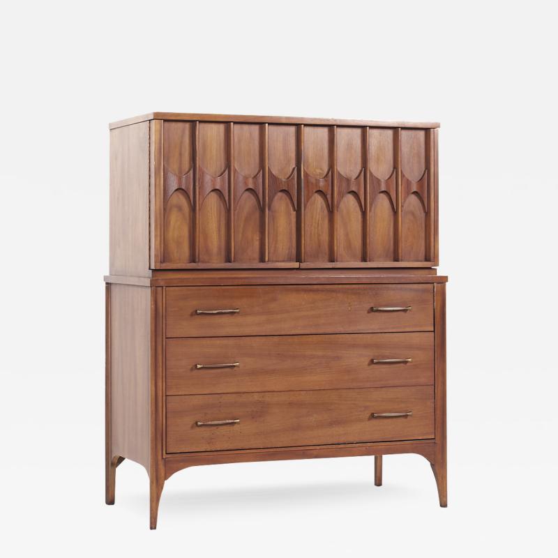 Kent Coffey Kent Coffey Perspecta Mid Century Walnut and Rosewood Gentlemans Chest