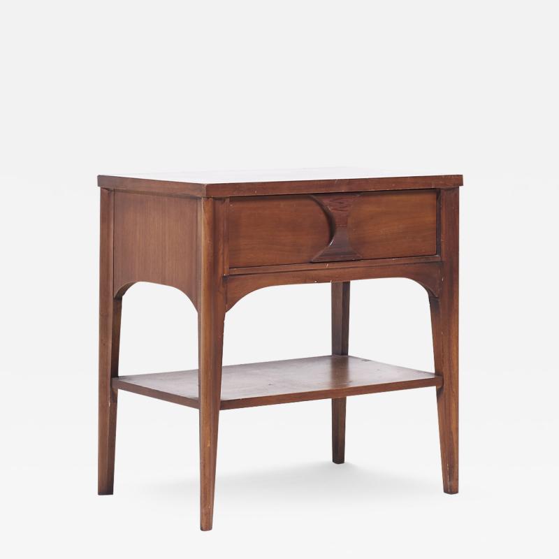 Kent Coffey Kent Coffey Perspecta Mid Century Walnut and Rosewood Nightstand