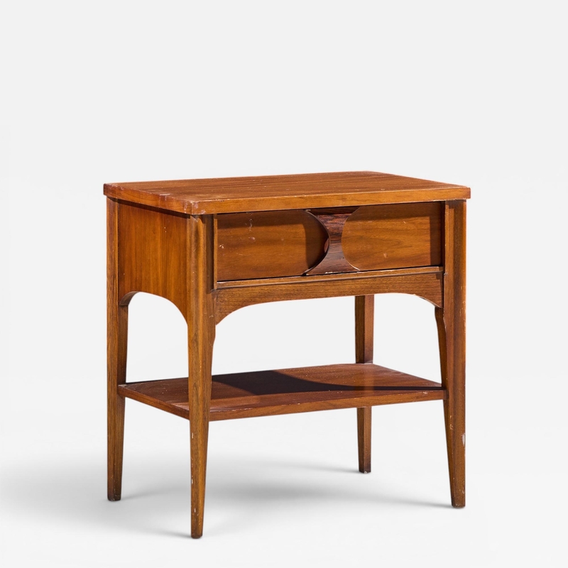 Kent Coffey Kent Coffey Perspecta Mid Century Walnut and Rosewood Nightstand
