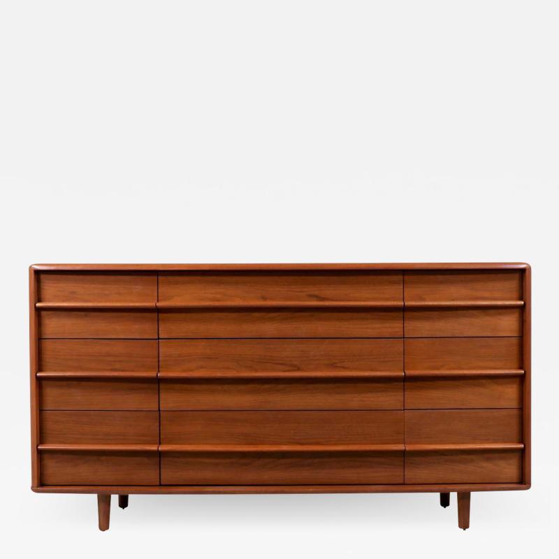 Kent Coffey Mid Century Modern Walnut Dresser by Kent Coffey