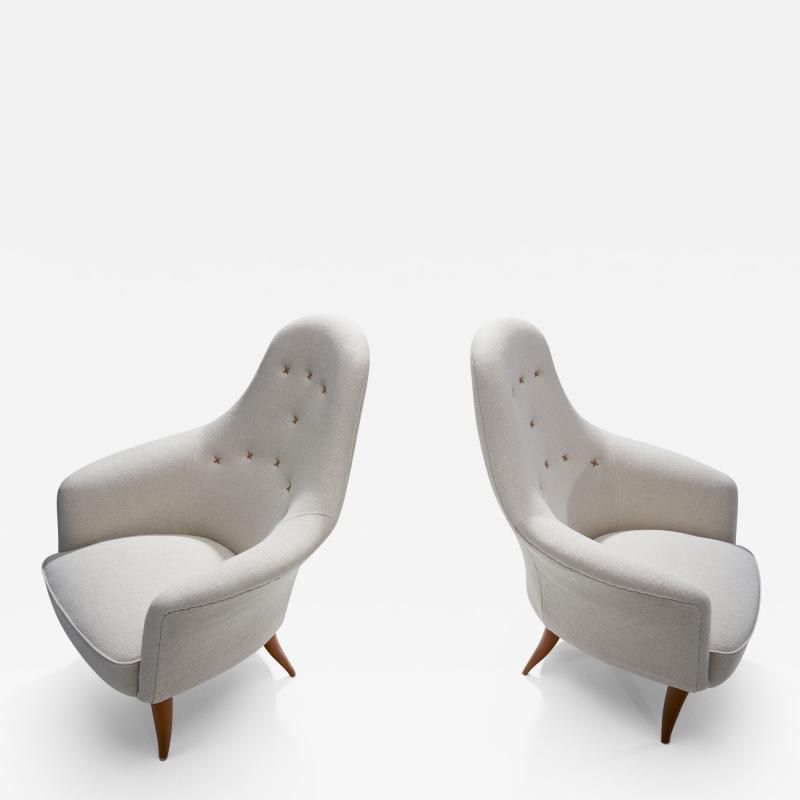Kerstin H rlin Holmquist Kerstin H rlin Holmquist Pair of Stora Adam Easy Chairs Sweden 1950s
