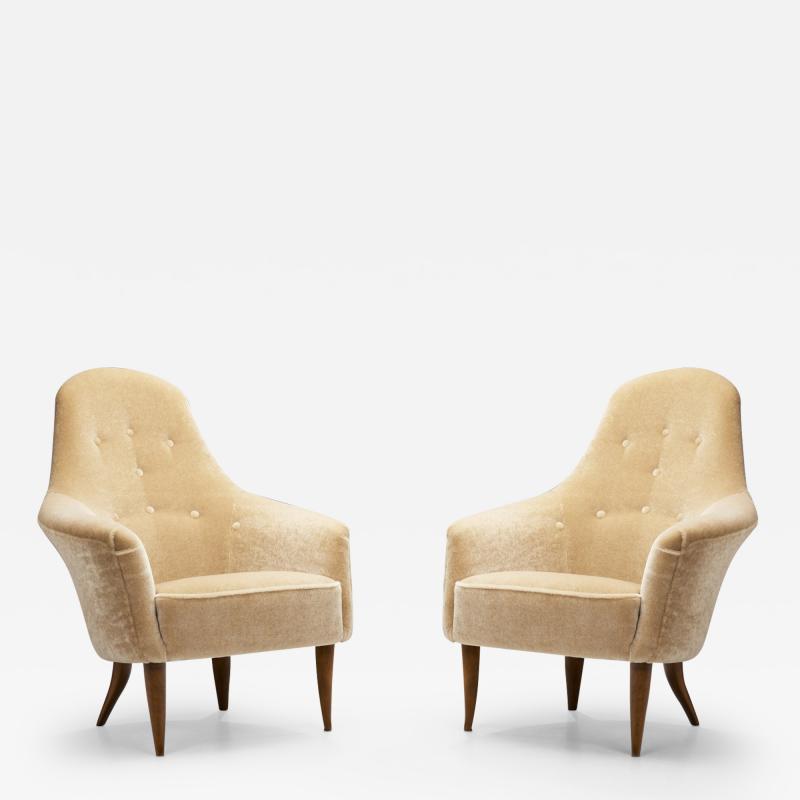 Kerstin H rlin Holmquist Pair of Kerstin H rlin Holmquist Adam Armchairs Sweden 1950s