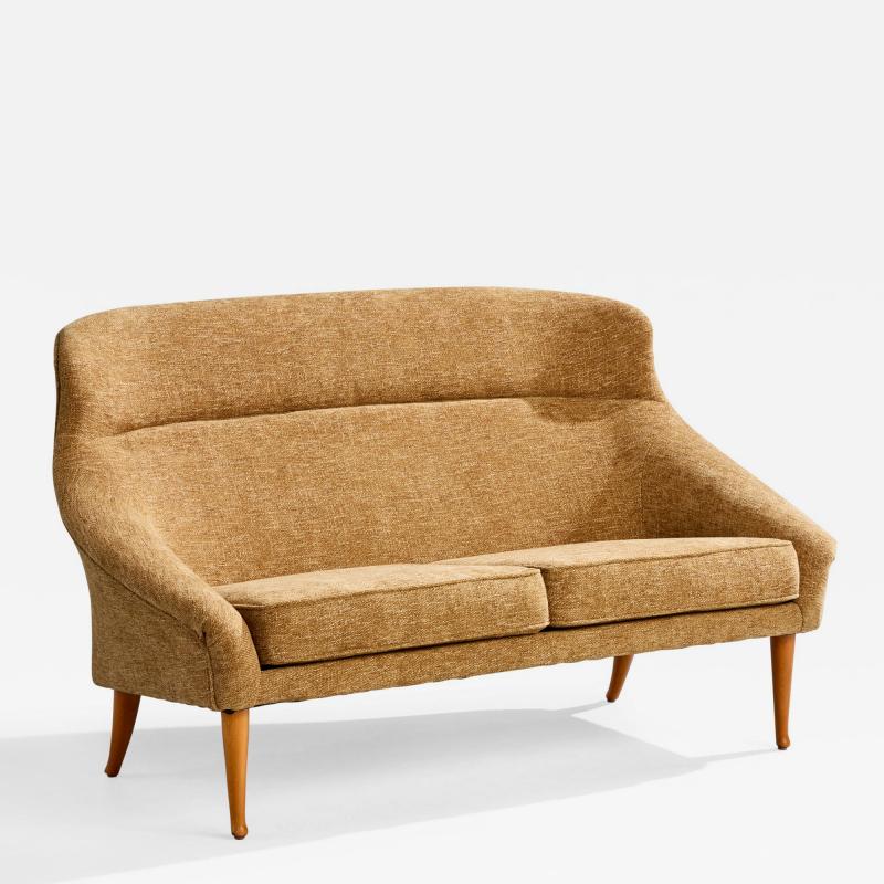 Kerstin Horlin Holmquist Sofa with Wood and Fabric Sweden 1960