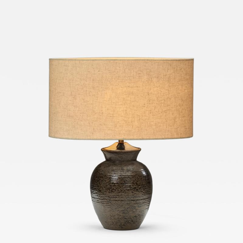 Kerttu Suvanto Vaajakallio Stoneware Table Lamp by Kerttu Suvanto Vaajakallio Finland ca 1930s