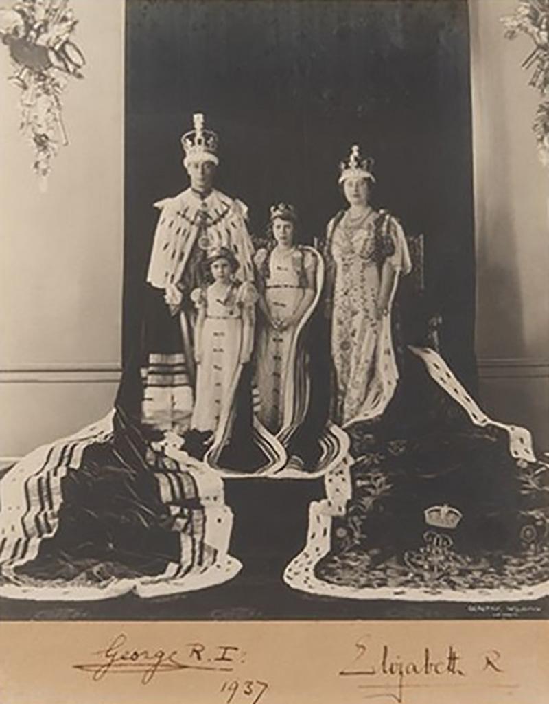 King George VI Queen Elizabeth and the Princesses Elizabeth and Margaret