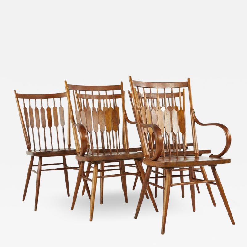 Kipp Stewart Kipp Stewart for Drexel Centennial Mid Century Walnut Dining Chairs Set of 6