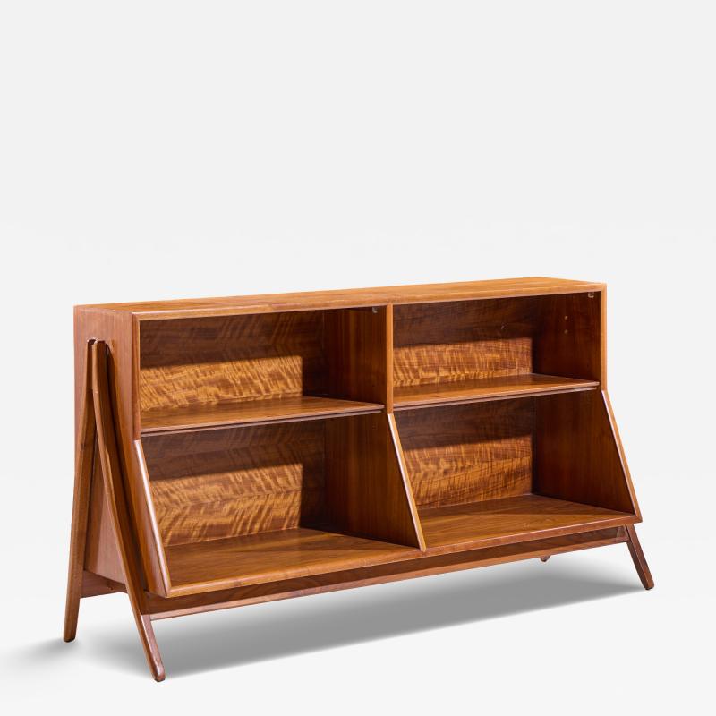 Kipp Stewart Kipp Stewart for Drexel Declaration Mid Century Walnut Bookcase Shelf