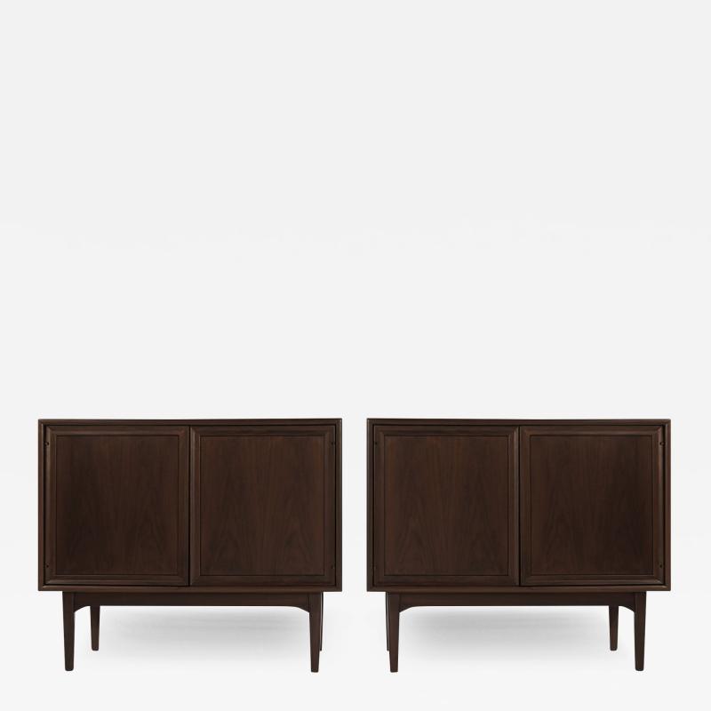 Kipp Stewart Set of Walnut Cabinets by Kipp Stewart C 1950s