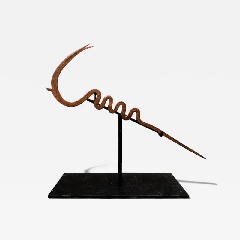 Kirdi Forged Iron Currency Sculptural Tribal Blade West Central Cameroon