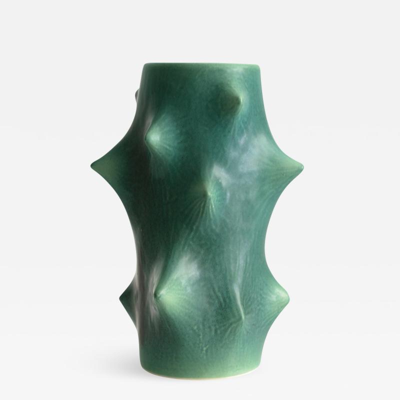 Knud Basse KNUD BASSE FOR MICHAEL ANDERSEN SON ROSE THORN VASE SINGLE GREEN 