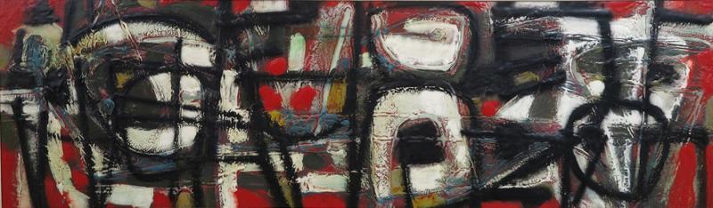 Knud H rup Enamel on Copper Abstract Expressionist Painting c 1960s
