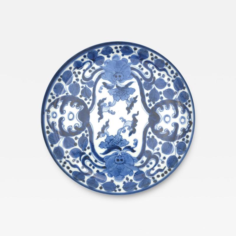 Ko Imari Blue and White Plate Japan 18th Century