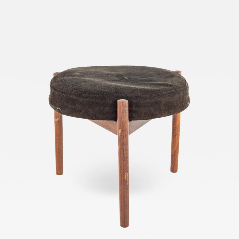 Kofod Style Hugo Frandsen Mid Century Round Danish Teak Stool