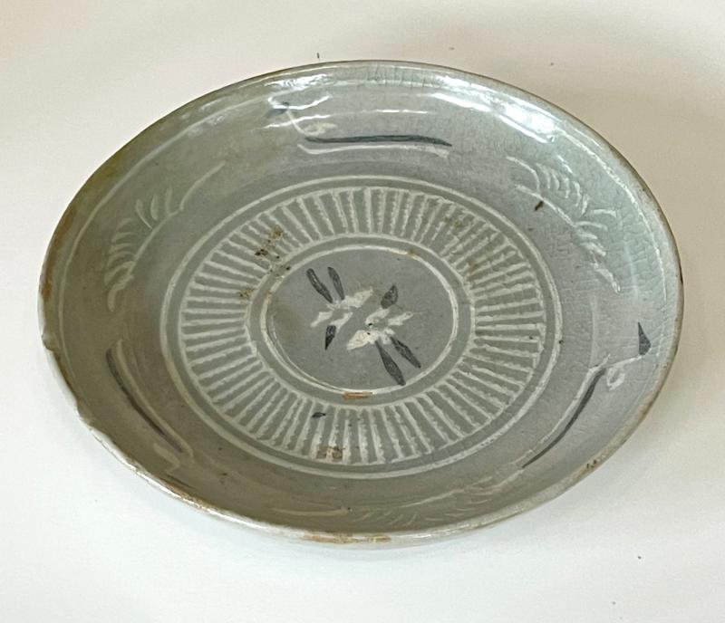 Korean Celadon Inlay Plate Goryeo Period