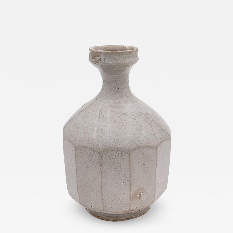 Korean Faceted Porcelain Bottle 19th Century