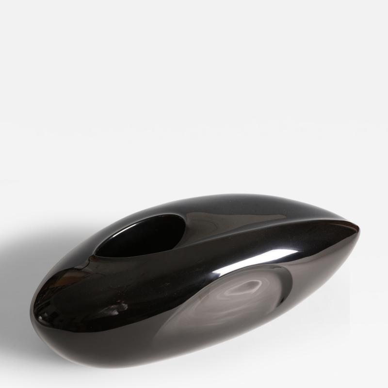 Kubo Kinpei Flower Vessel titled Black Elephant 1960s