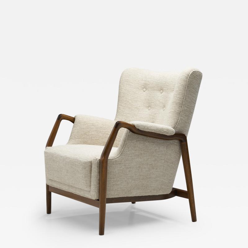 Kurt Olsen Model 214 Armchair by Kurt Olsen for Slagelse M belv rk Denmark 1950s