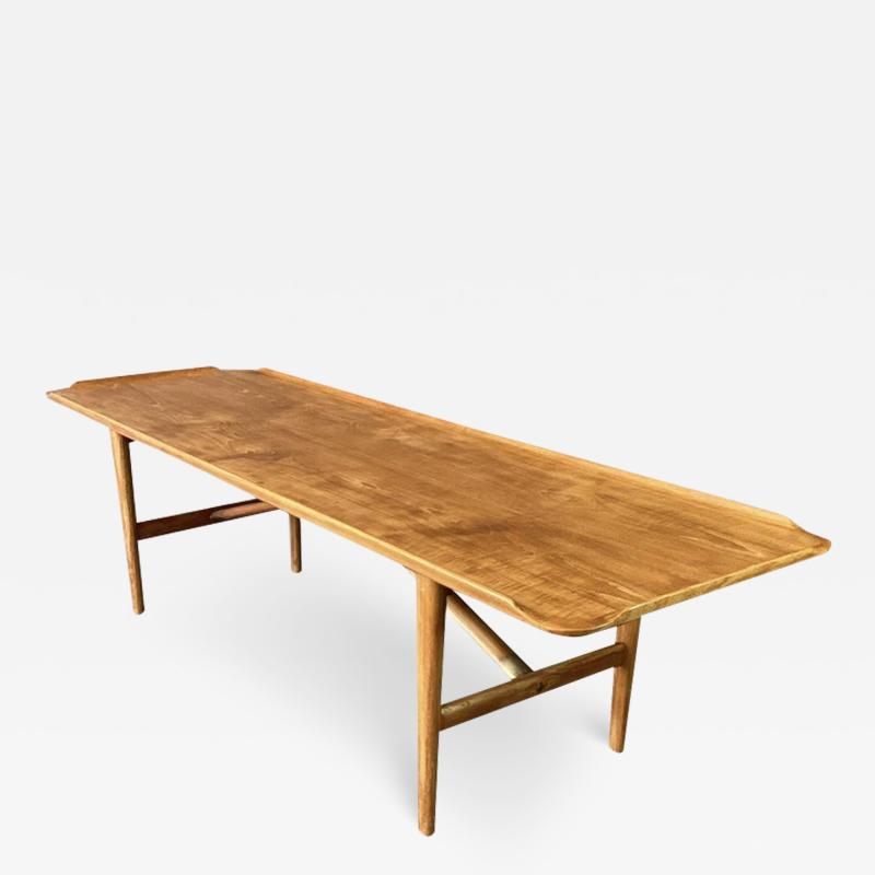 Kurt stervig Kurt Ostervig Vintage Danish Modern Teak Brass Coffee Table Attributed to Kurt Ostervig MCM