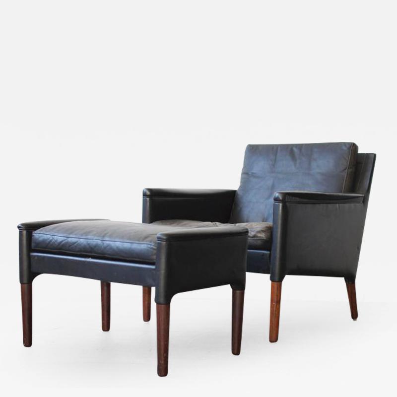 Kurt stervig Kurt stervig Leather Lounge Chair and Ottoman