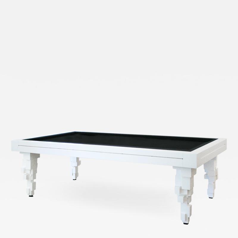 L A Studio L A Studio Contemporary Modern Brutalism Style White Pool Table