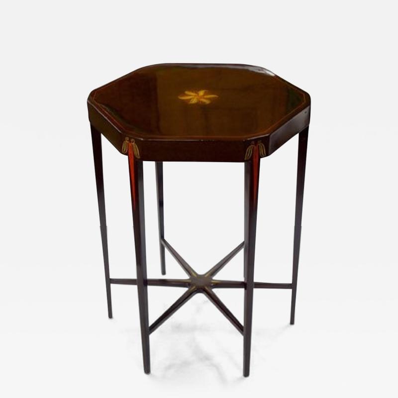 L on Jallot L on Jallot Octagonal Lacquer Side Table