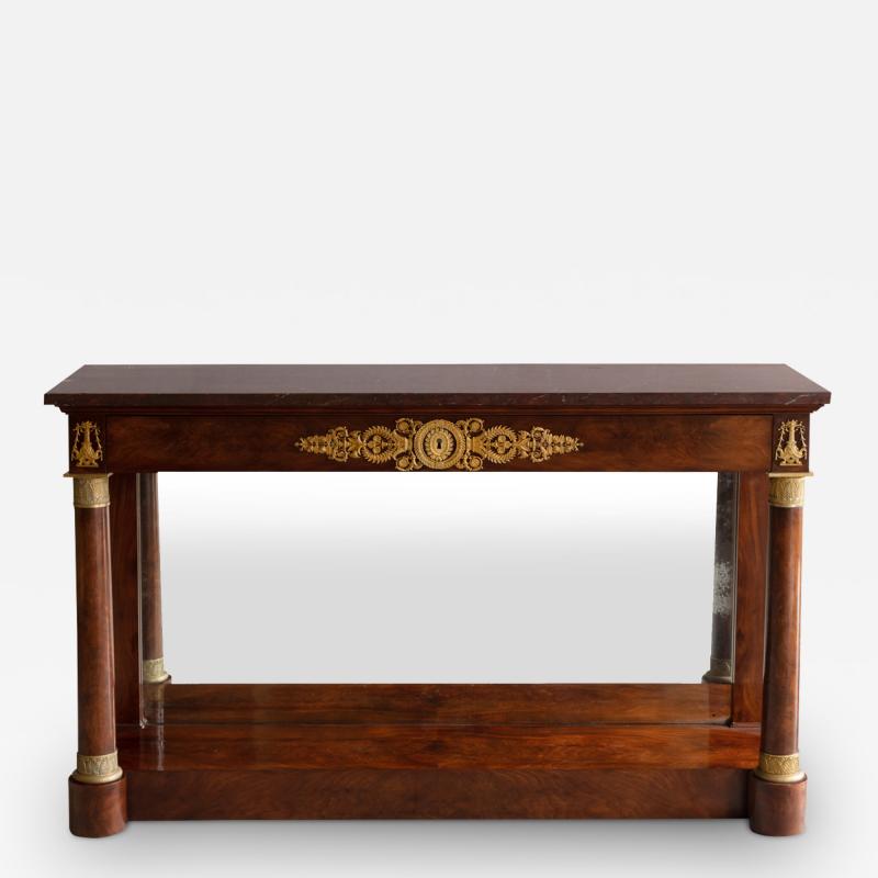 LARGE FRENCH EMPIRE PERIOD CONSOLE TABLE