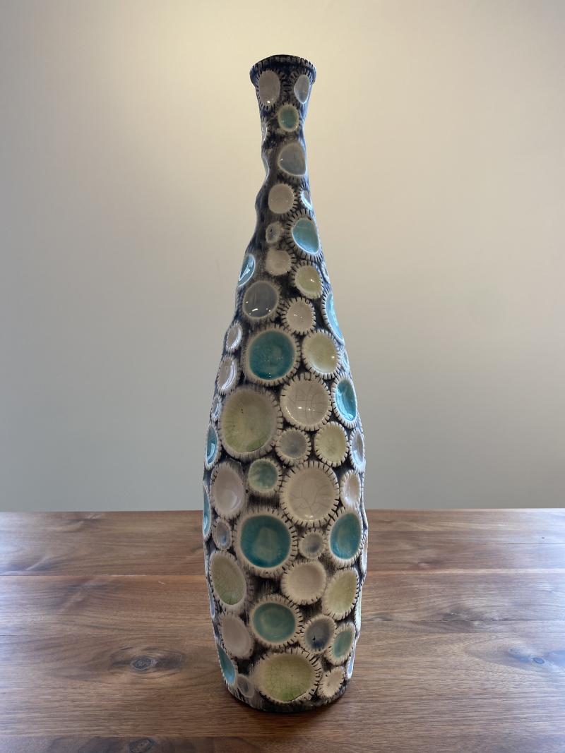 LARGE SCULPTURAL TAPERED VASE