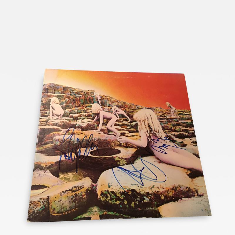 LED ZEPPELIN HOUSES OF THE HOLY AUTOGRAPHED RECORD ALBUM