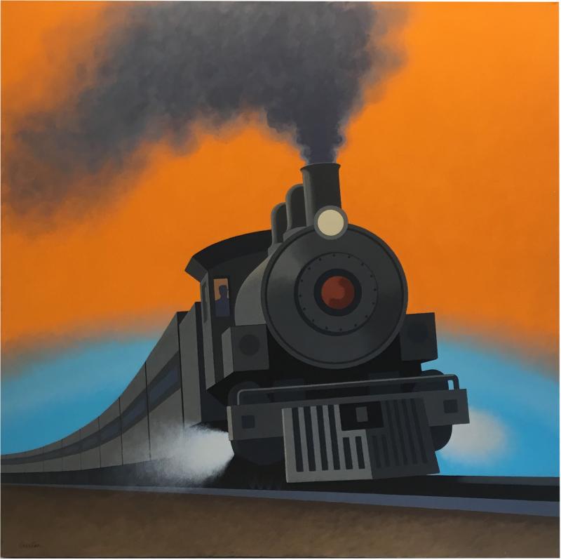 LOCOMOTIVE Original painting by Lynn Curlee