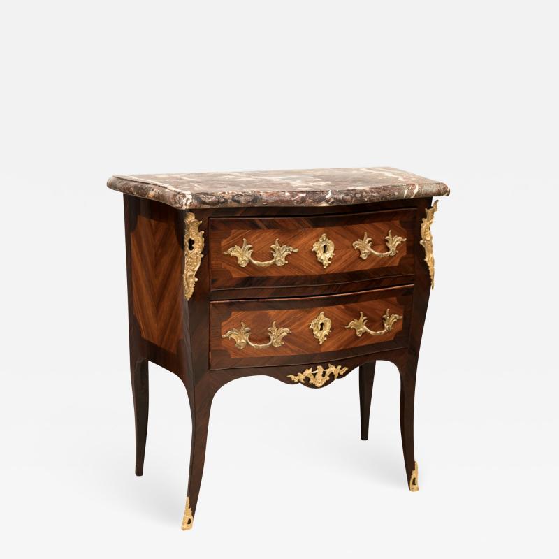 LOUIS XV PERIOD SMALL BOMB ROSEWOOD COMMODE circa 1750