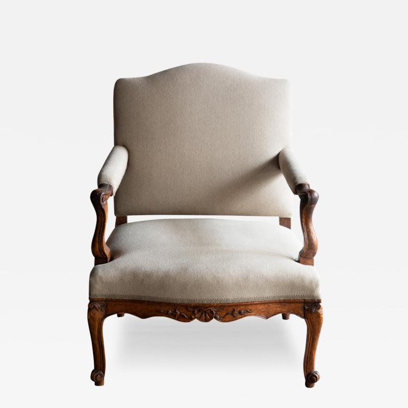 LOUIS XV WALNUT FAUTEUIL