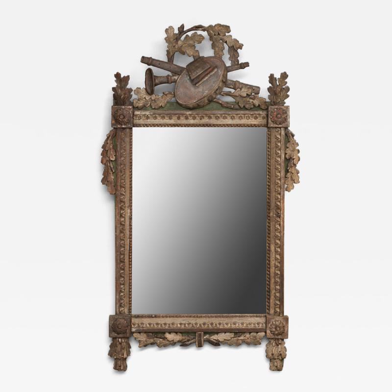 LOUIS XVI SILVER LEAFED MIRROR