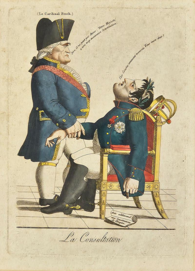 La Consultation Political Engraving France early 19th century