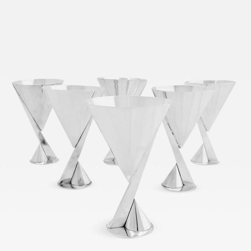 La Maison Desny Set of 6 Silver Cups by La Maison Desny