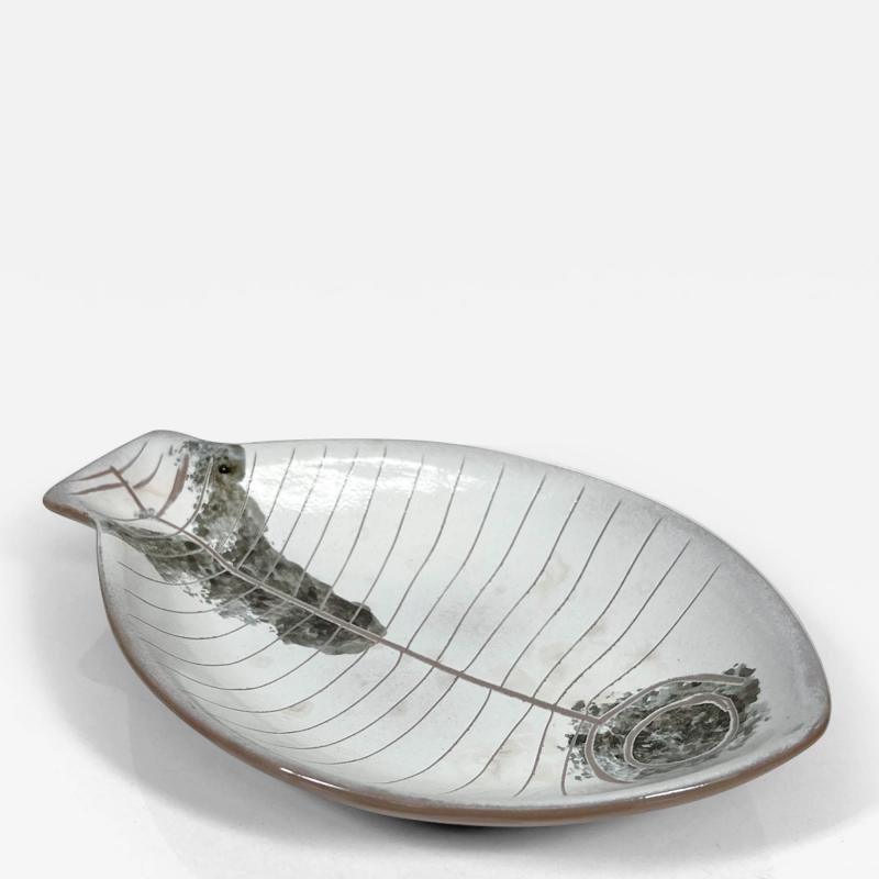 LaGardo Tack Tackett 1960s Pottery Art Modernist Fish Dish by La Gardo Tackett