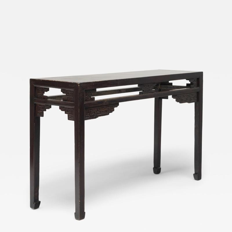 Lacquered Console Table with Scroll Spandrels