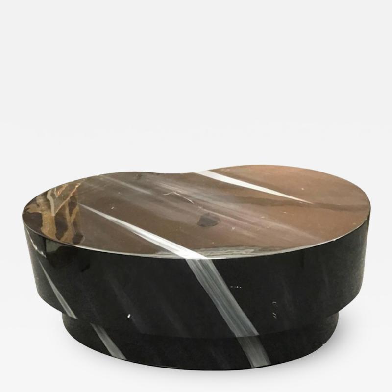 Lacquered Faux Marble Coffee Table