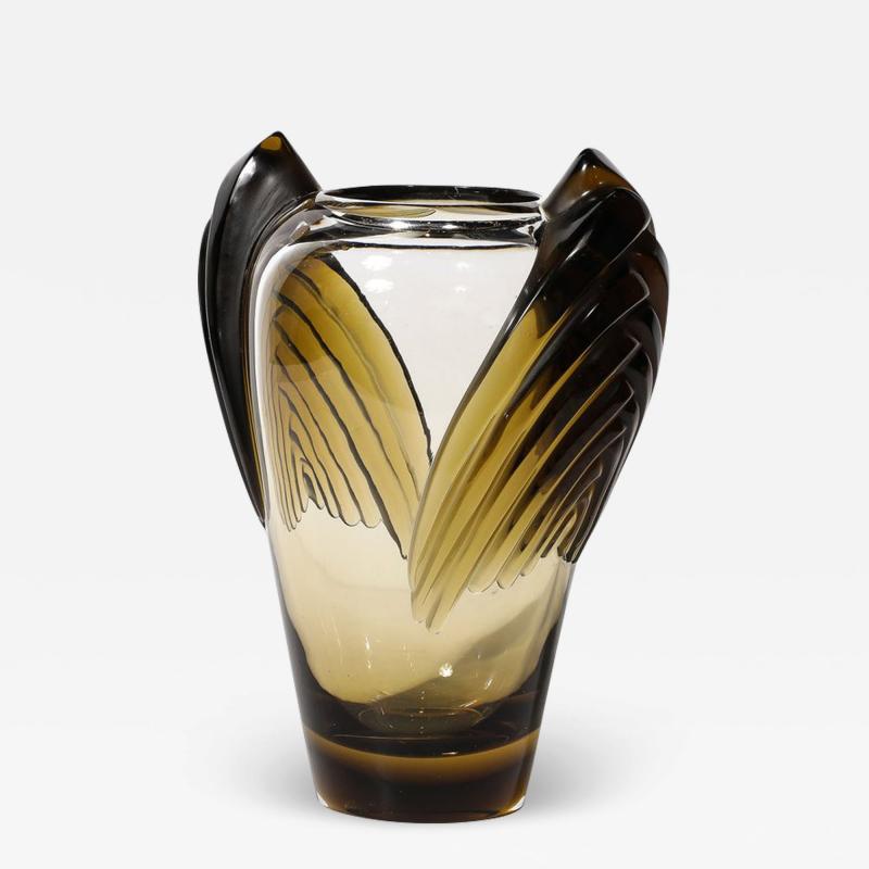 Lalique Art Deco Style Marrakech Vase signed Lalique