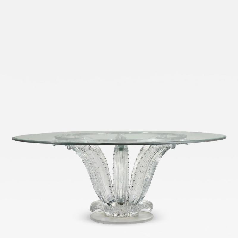 Lalique Lalique France A Magnificent and Large Crystal Cactus Table 1990