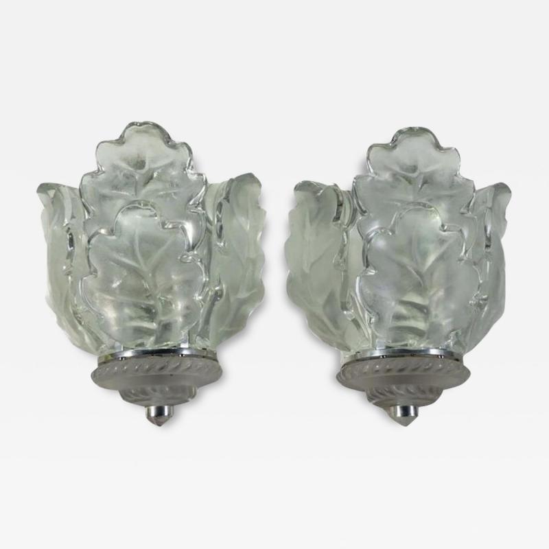 Lalique Lalique wall sconces model Chene 