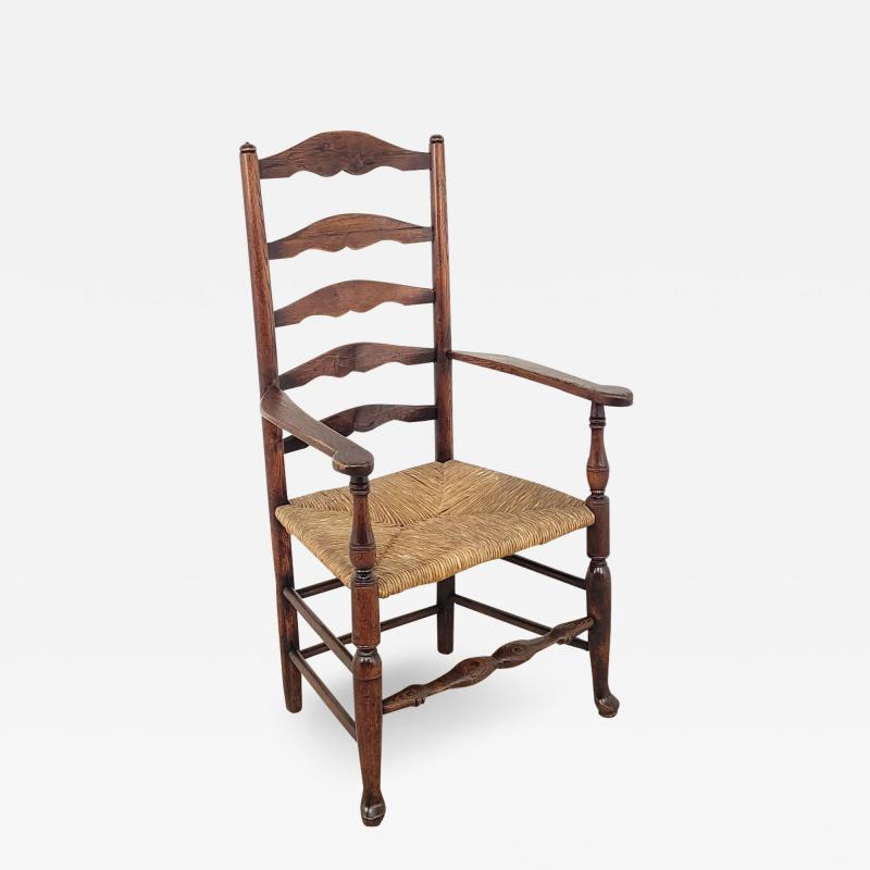 Lancashire Oak Ladder Back Chair England circa 1820 