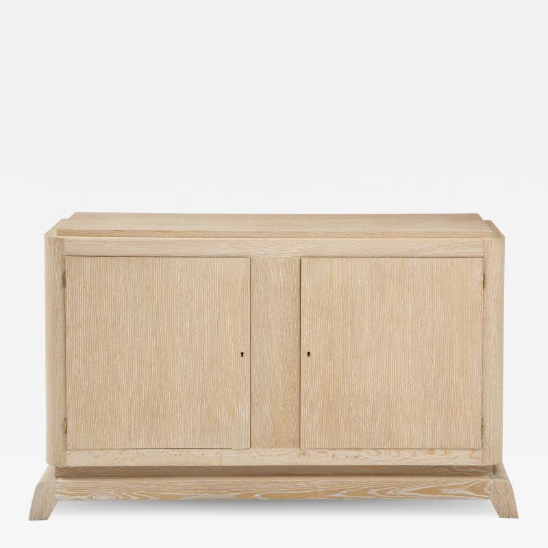 Lance Thompson Made to Order French Moderne Style Cerused Oak Cabinet