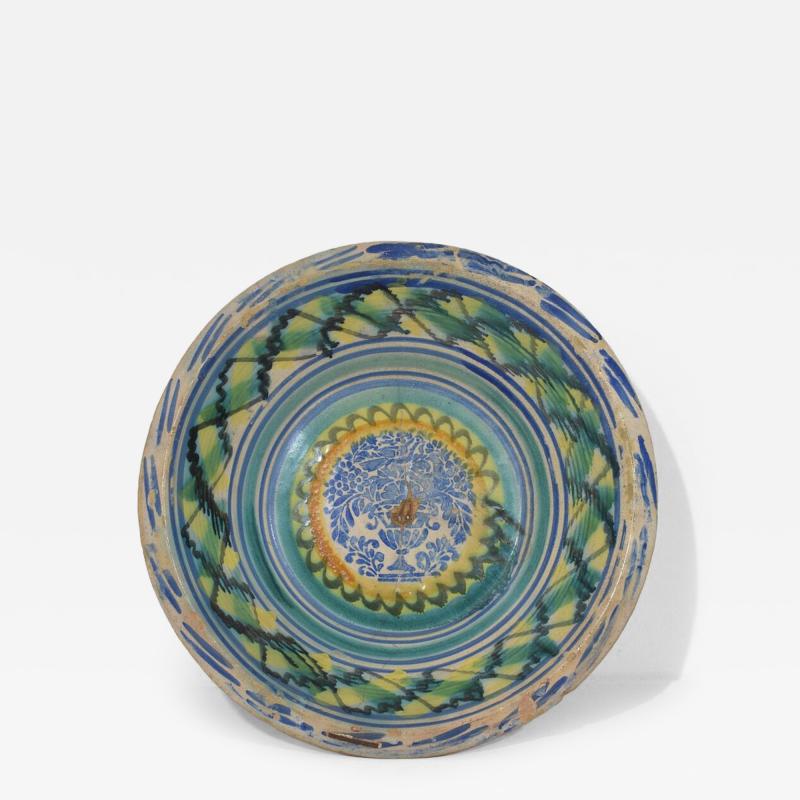 Large 18 19th Century Spanish Glazed Earthenware Bowl
