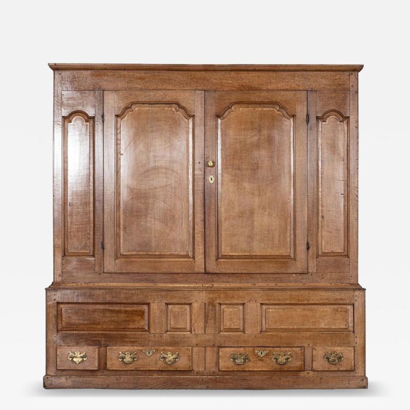 Large 18thC English Oak Livery Cupboard