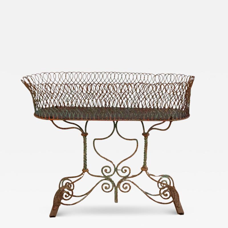 Large 19th Century French Wrought Iron Planter Napoleon III Period